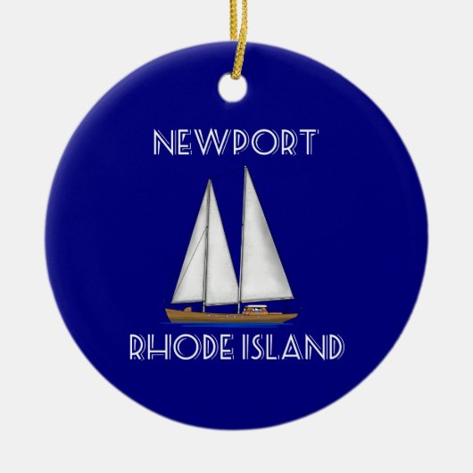 Newport Rhode Island Sailing Keramisch Ornament (Voorkant)