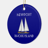 Newport Rhode Island Sailing Keramisch Ornament (Links)