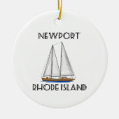 Newport Rhode Island Sailing Keramisch Ornament (Voorkant)
