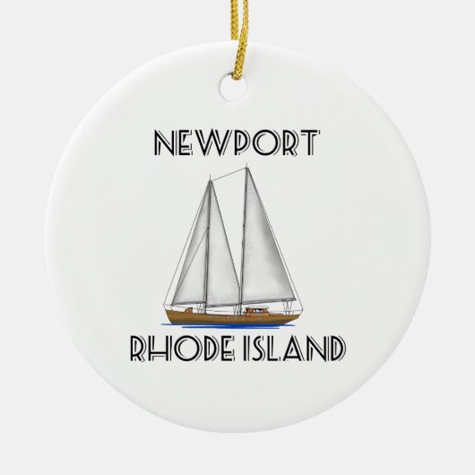 Newport Rhode Island Sailing Keramisch Ornament (Voorkant)