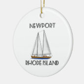 Newport Rhode Island Sailing Keramisch Ornament (Links)