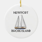 Newport Rhode Island Sailing Keramisch Ornament (Achterkant)