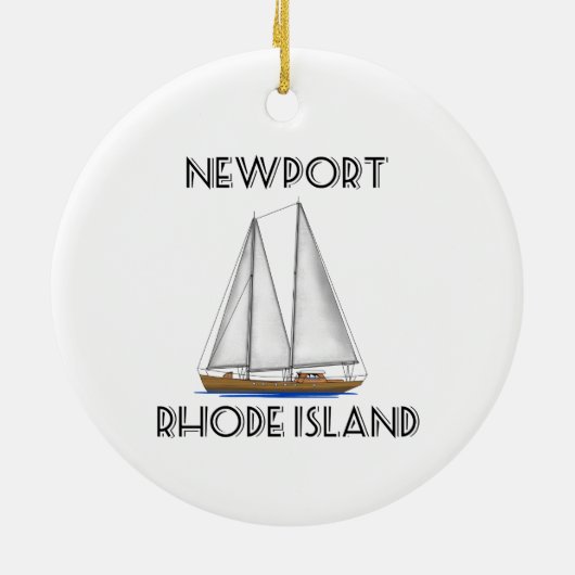 Newport Rhode Island Sailing Keramisch Ornament (Achterkant)