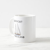Newport Rhode Island Sailing Koffiemok (Voorkant links)