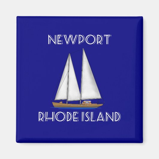 Newport Rhode Island Sailing Magneet (Voorkant)