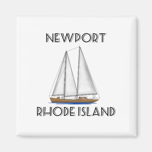 Newport Rhode Island Sailing Magneet (Voorkant)