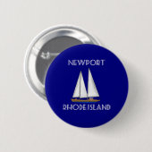 Newport Rhode Island Sailing Ronde Button 5,7 Cm (Voorkant /achterkant)