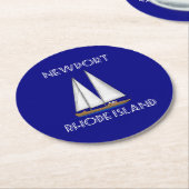 Newport Rhode Island Sailing Ronde Kartonnen Onderzetter (Gebogen)
