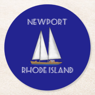 Newport Rhode Island Sailing Ronde Kartonnen Onderzetter
