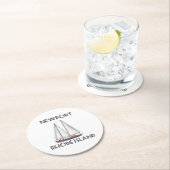 Newport Rhode Island Sailing Ronde Kartonnen Onderzetter (Insitu)