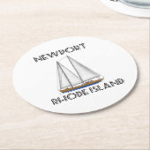 Newport Rhode Island Sailing Ronde Kartonnen Onderzetter (Gebogen)