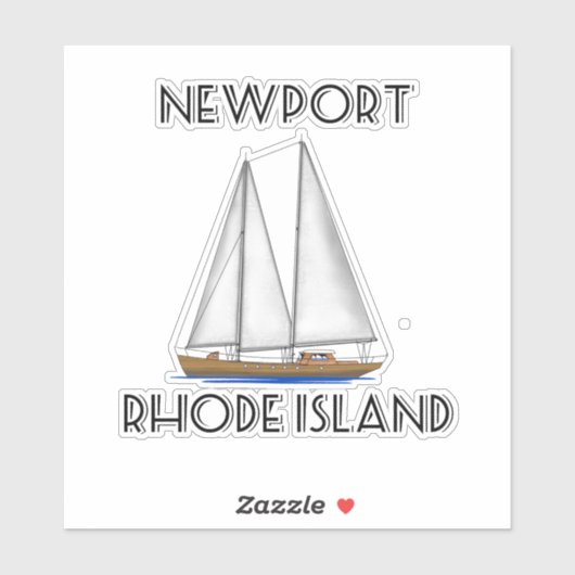 Newport Rhode Island Sailing Sticker (Vel)
