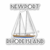 Newport Rhode Island Sailing Sticker (Voorkant)