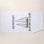 Newport Rhode Island Sailing Strandlaken (Voorkant)