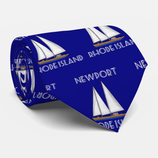 Newport Rhode Island Sailing Stropdas (Opgerold)