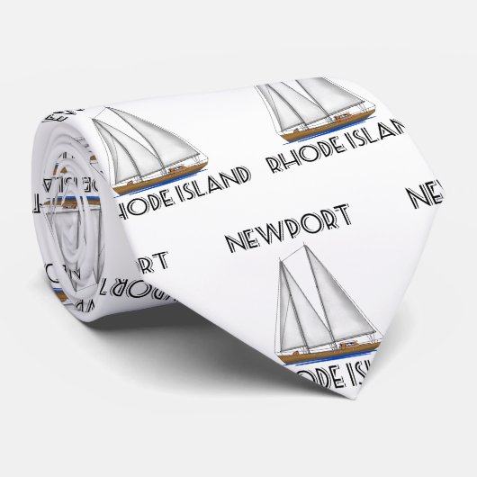 Newport Rhode Island Sailing Stropdas (Opgerold)