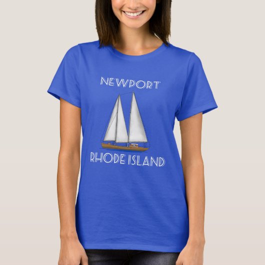 Newport Rhode Island Sailing T-shirt (Voorkant)
