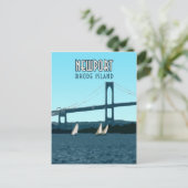Newport Rhode Island Sailships Briefkaart (Staand voorkant)