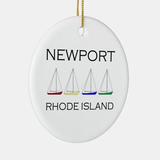 Newport Rhode Island Sailships Keramisch Ornament (Rechts)