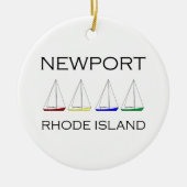 Newport Rhode Island Sailships Keramisch Ornament (Voorkant)