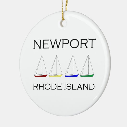 Newport Rhode Island Sailships Keramisch Ornament (Links)