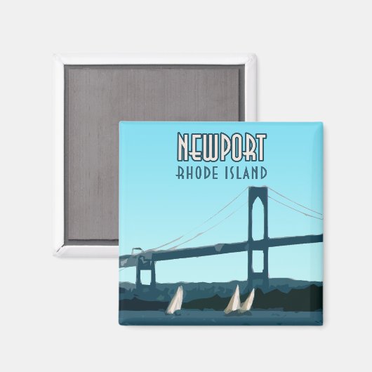 Newport Rhode Island Sailships Magneet (Voorkant / Achterkant)