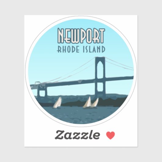 Newport Rhode Island Sailships  Sticker (Vel)