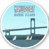 Newport Rhode Island Sailships  Sticker (Voorkant)