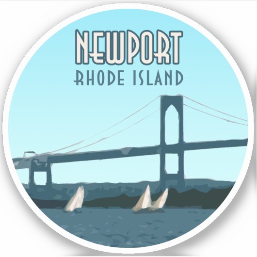Newport Rhode Island Sailships  Sticker (Voorkant)