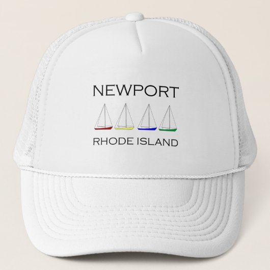 Newport Rhode Island Sailships Trucker Pet (Voorkant)