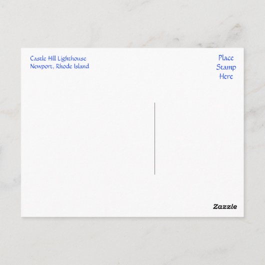 Newport Rhode Island Sunset Lighthouse Briefkaart (Achterkant)