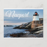Newport Rhode Island Sunset Lighthouse Briefkaart