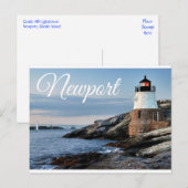 Newport Rhode Island Sunset Lighthouse Briefkaart (Voorkant / Achterkant)