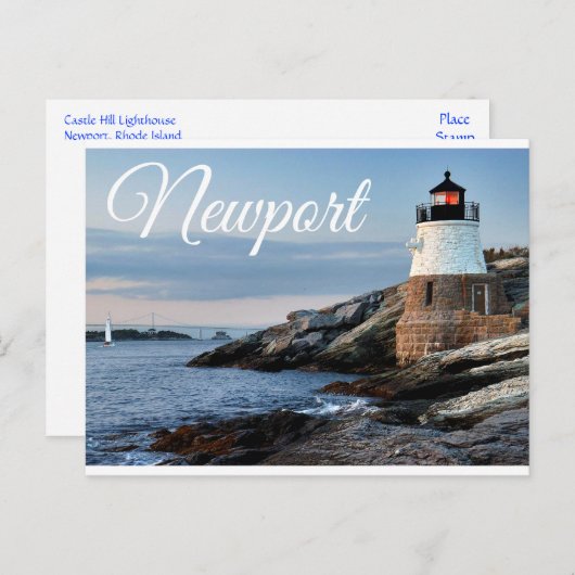 Newport Rhode Island Sunset Lighthouse Briefkaart (Voorkant / Achterkant)