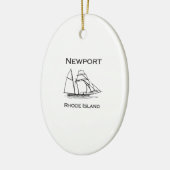 Newport Rhode Island Tall Ship Keramisch Ornament (Links)