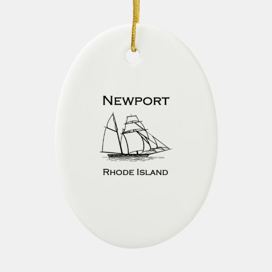 Newport Rhode Island Tall Ship Keramisch Ornament (Voorkant)