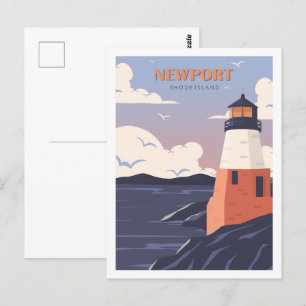 Newport Rhode Island Travel Place Illustratie Briefkaart