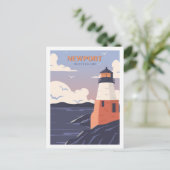 Newport Rhode Island Travel Place Illustratie Briefkaart (Staand voorkant)