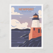 Newport Rhode Island Travel Place Illustratie Briefkaart (Voorkant)