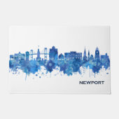 Newport Rhode Island USA Skyline Blue Deurmat (Voorkant)