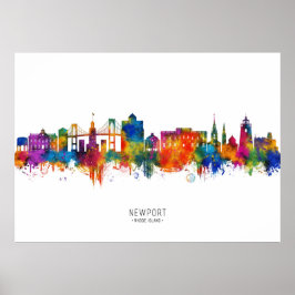 Newport Rhode Island USA Skyline Poster