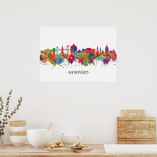 Newport Rhode Island USA Skyline Poster (Keuken)
