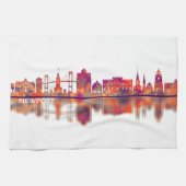 Newport Rhode Island USA Skyline Theedoek (Horizontaal)