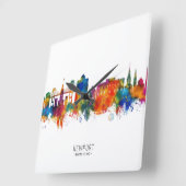 Newport Rhode Island USA Skyline Vierkante Klok (Hoek)