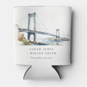 Newport Rhode Island Verenigde Staten bruiloft Blikjeskoeler (Voorkant)