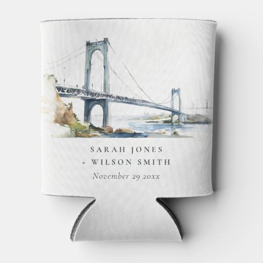 Newport Rhode Island Verenigde Staten bruiloft Blikjeskoeler (Voorkant)