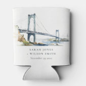 Newport Rhode Island Verenigde Staten bruiloft Blikjeskoeler (Achterkant)