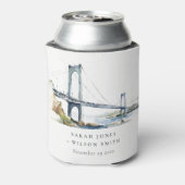 Newport Rhode Island Verenigde Staten bruiloft Blikjeskoeler (Blikje Achterkant)