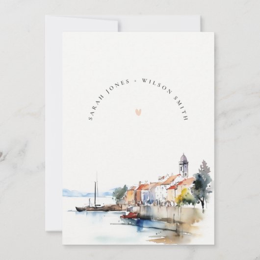 Newport Rhode Island Verenigde Staten bruiloft Kaart (Achterkant)