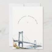 Newport Rhode Island Verenigde Staten bruiloft Kaart (Achterkant)